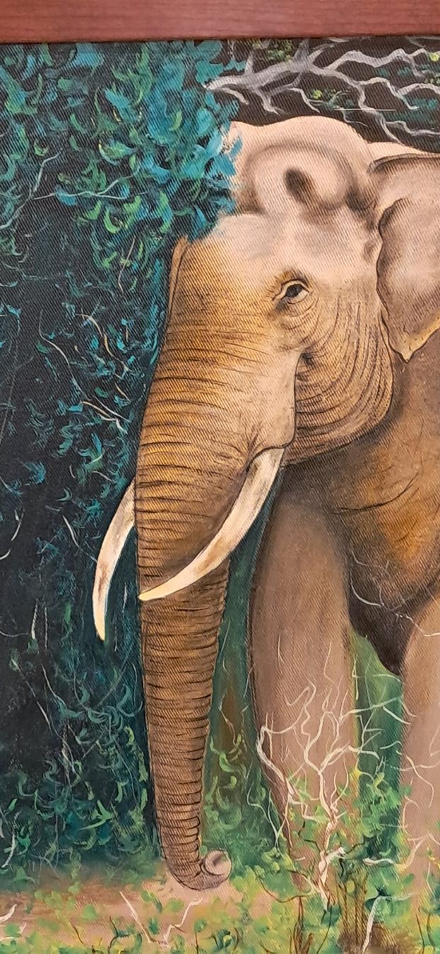 Dipinti: Muss abgeholt werden bis 25.5.: Balinesischer Elefant – Usato da Chur venduto da Okapi77 2