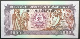 Mozambique 5000 Meticais 1989 - non circ./unz