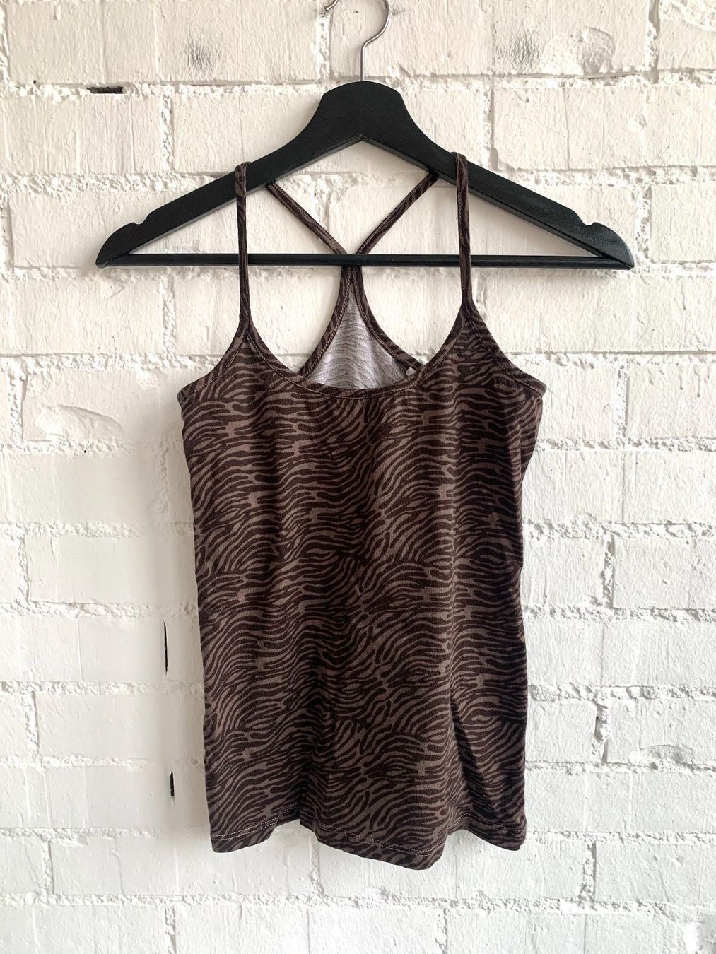 H&M Top: Braunes Top mit Muster von H&M – Usato da Bern venduto da Fraeuleinhonig