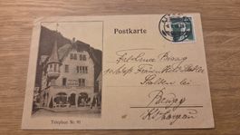 1914 Postkarte Telefon Nr 91