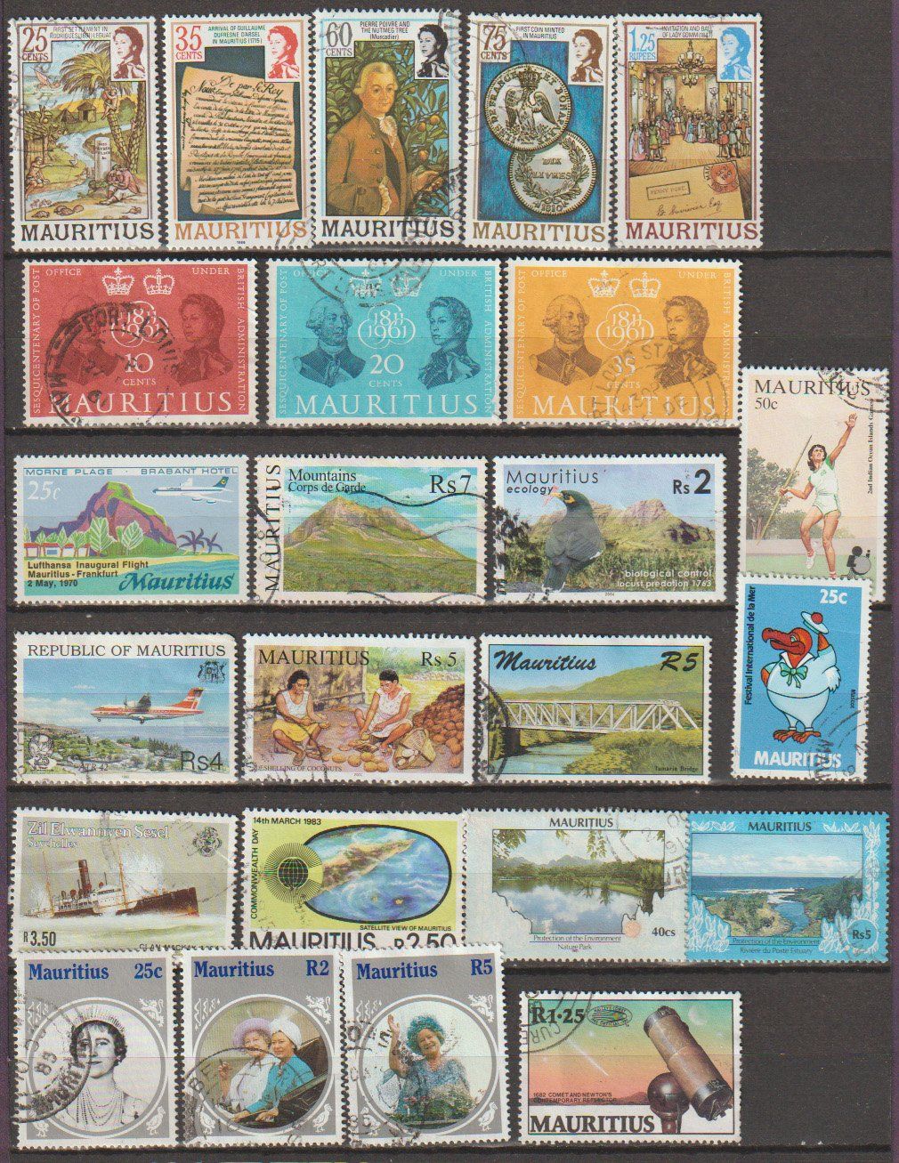 Alle Briefmarken: GB : Mauritius – Gebraucht aus Crans-Montana von kira56 1