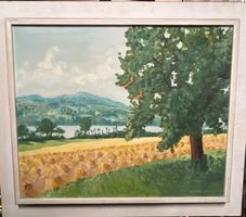 Originalgemälde: Blick auf das Sommerfeld und die Seelandsch