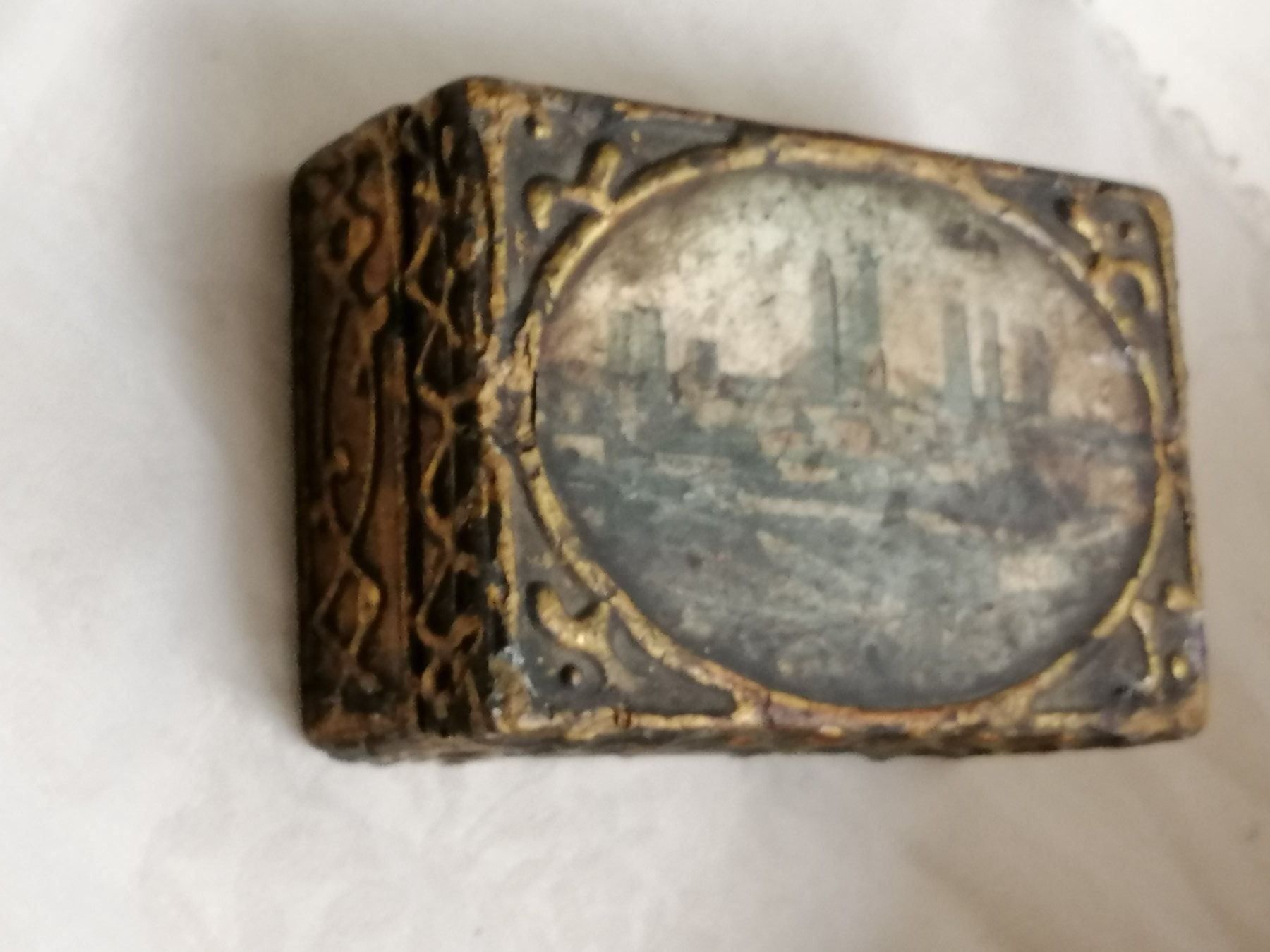 Barattoli: Antike Jugendstil Box mit Lithographie – Usato da Rheinfelden venduto da Cleopatra2000 5