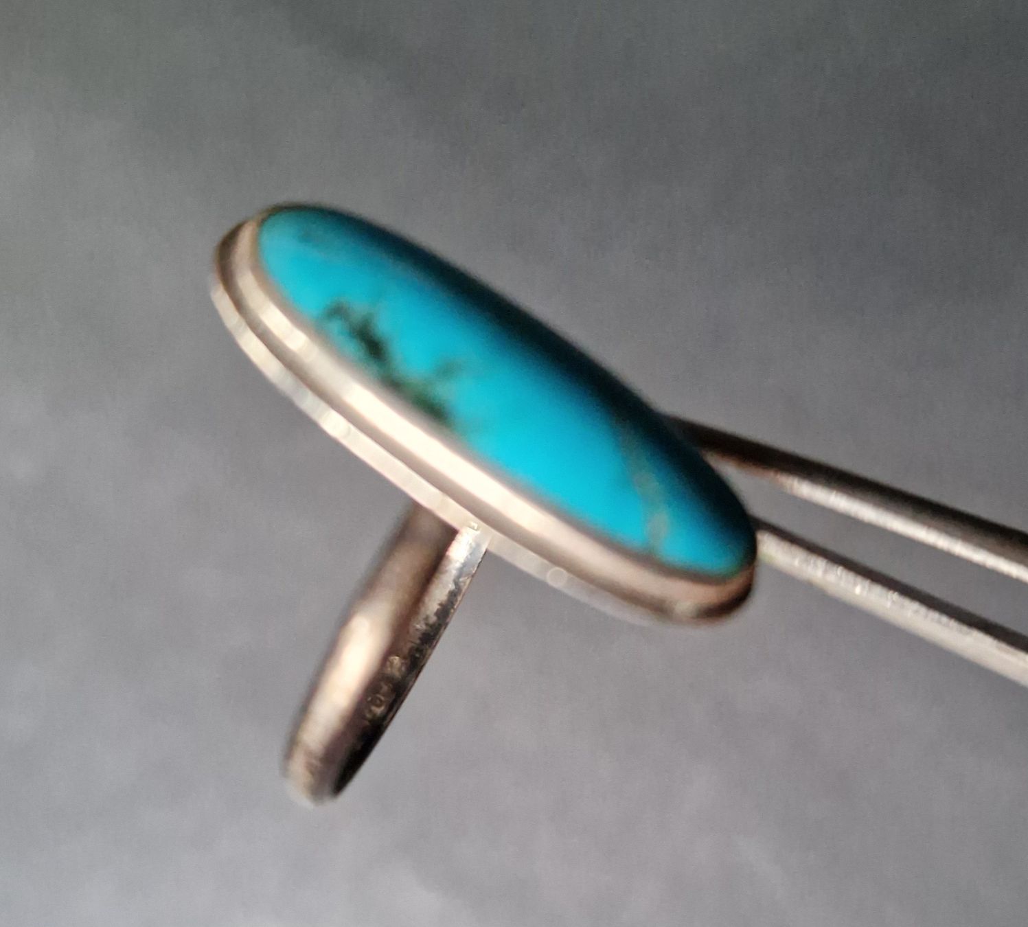 Anelli: Silberring mit Türkis-Stein, Vintage – Usato da Seengen venduto da Seestern77 2