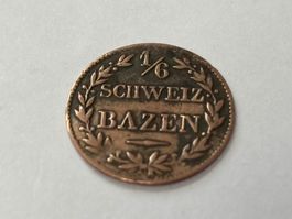 Kantonsmünze Graubünden1/6 Batzen 1842 Schweiz