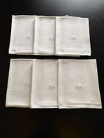 6 Leinen Küchentücher, Weiss, Monogramm AS,Vintage 👍