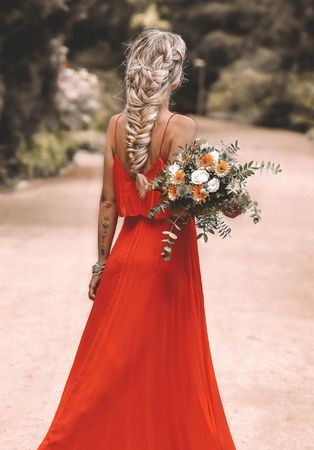 🤩MANGO MAXI-KLEID ORANGE NEU & D&G P.