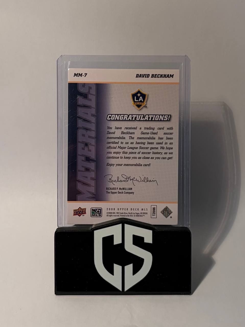 Carte collezionabili: 2008 Upper Deck MLS David Beckham MLS Patch Game-Used – Usato da Oftringen venduto da collectsupply 1