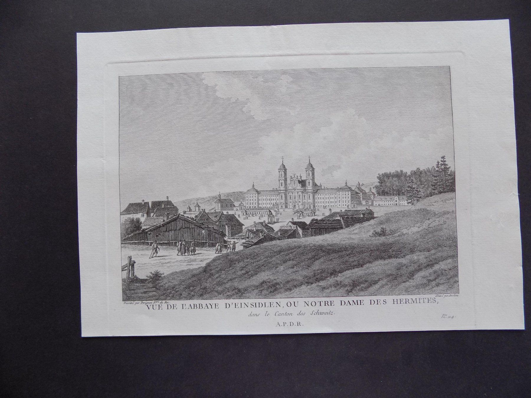 Gravures: Vue de l'abbey Einsiedeln – D'occasion à Risch par Rischli15