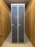 Armoire métallique double bleu / gris