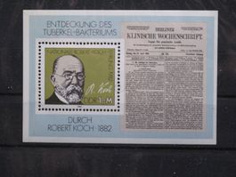 DDR 1982 R.Koch Tuberkulose  Block 67 **
