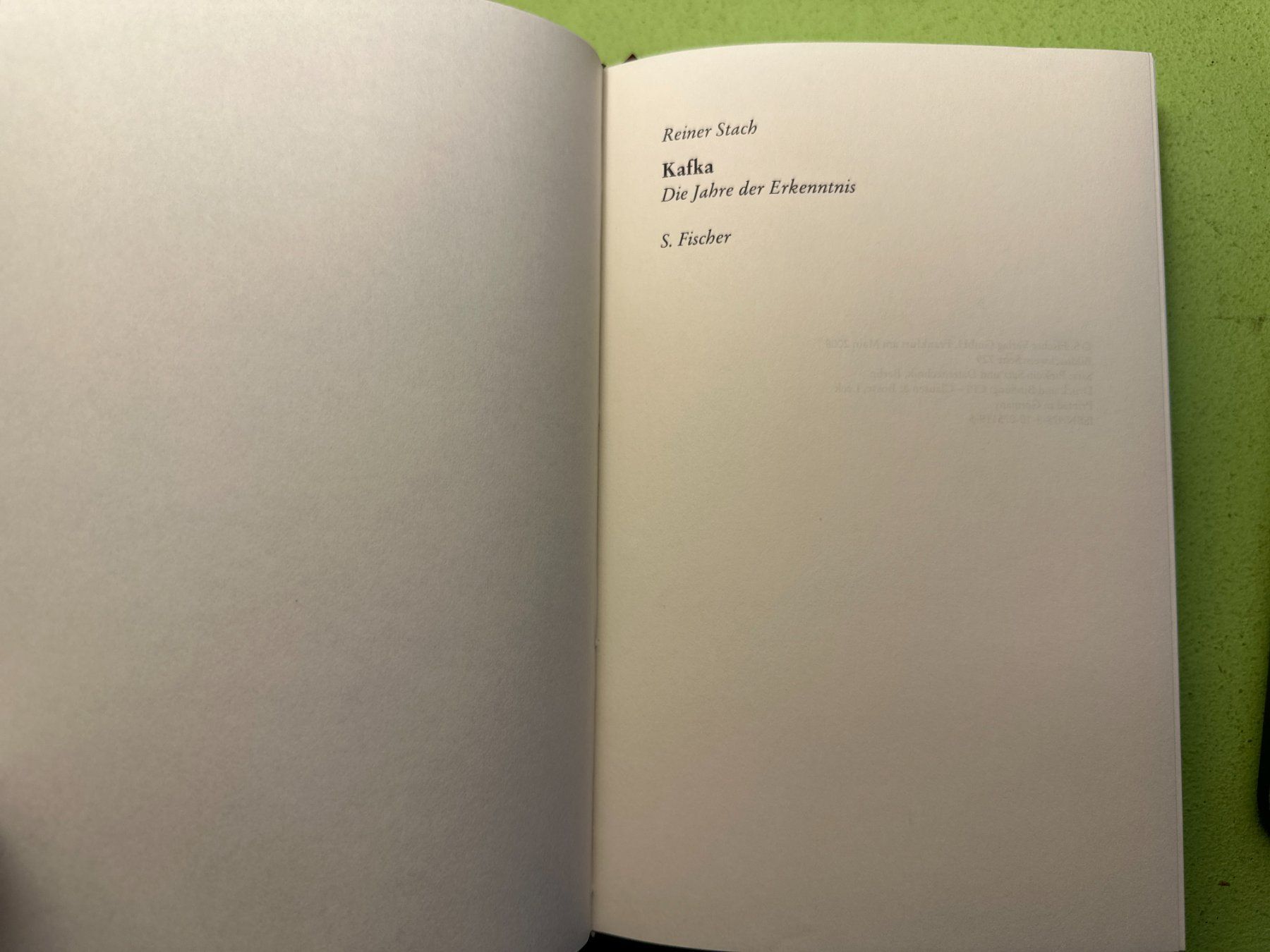 Libri: Reiner Stach: Kafka. 2 Bde. – Usato da Zürich venduto da allp 6