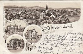 AK  Gruss aus Nieder Uzwil Litho 1901