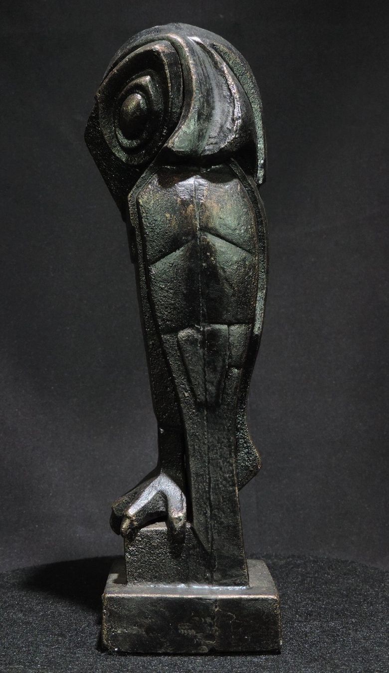 Skulpturen & Statuen: Eule Art Deco, Eisen Figur – Gebraucht aus Duggingen von roterbambus