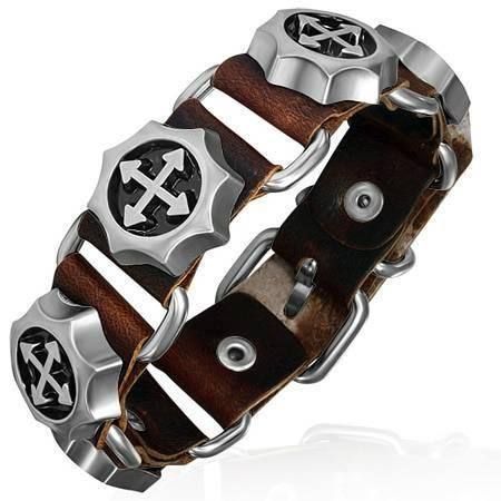 Altro in  Abbigliamento & Accessori: Steampunk Echtleder Armband Pfeile – Nuovo (secondo la descrizione) da Schwanden GL venduto da UHRKNALL