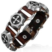 Steampunk Echtleder Armband Pfeile