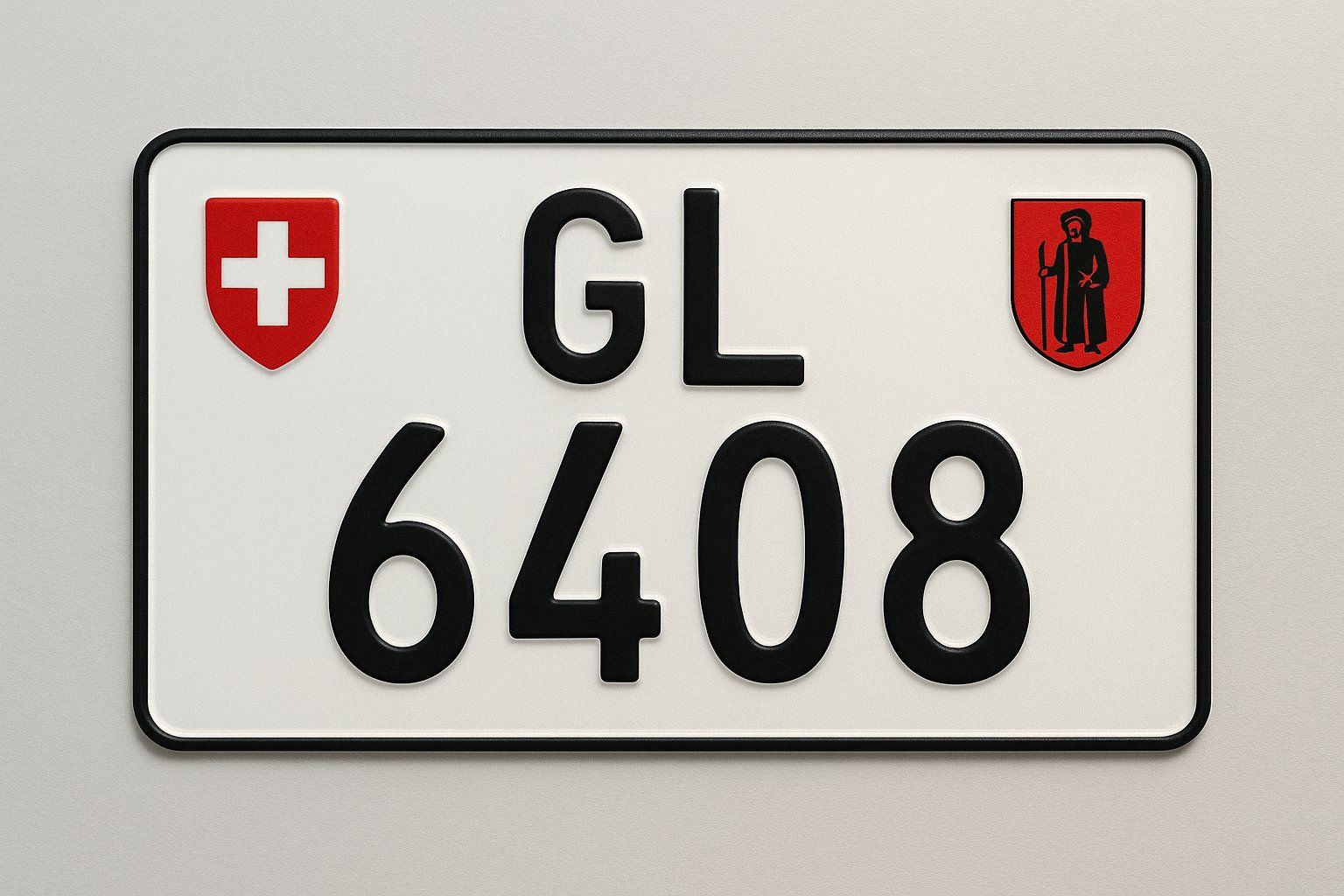 Insegne: Autokennzeichen GL 6408 – Usato da Neerach venduto da Nesi57