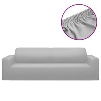 Housse extensible de canapé 2 places Gris Jersey de polyeste