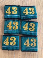 6 Schulterklappen - Abzeichen Nr.43 grün