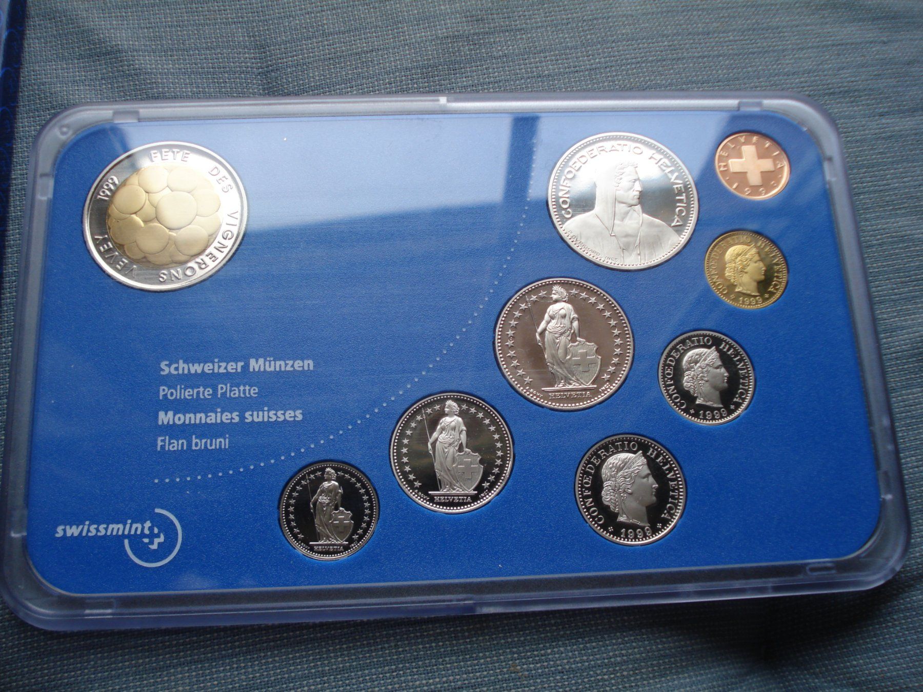 Tutti le monete: (N) Munzstätte Vignerons 1999  PP – Usato da Erlach venduto da Net-Coins 1