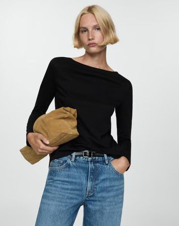 🤩MANGO LANGARM T-SHIRT SCHWARZ & ARMANI P.