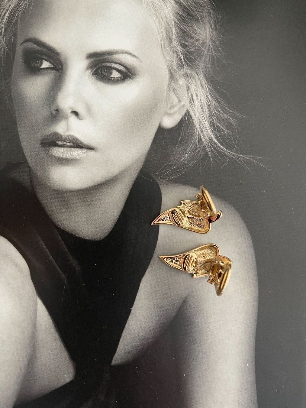Boucles d'oreille: Wunderschöne Clips mit gold Plaiting – D'occasion à Winkel par Luxtime 9