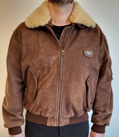 Redskins Veloursleder Jacke mit abnehmbarer Fellkrage (B32)
