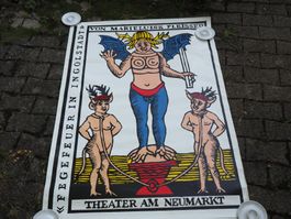 Theaterplakat: Fegefeuer in Ingoldstadt, Theater am Neumarkt