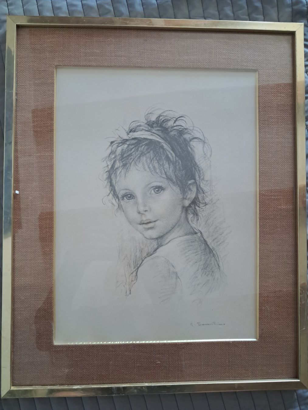 Poster & Bilder: Zeichnung 'Mädchen' 47 cm x 58 cm – Gebraucht aus Kienberg von PhilipMallony