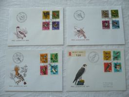 Pro Juventute 1968 - 1971 4 FDC SBK J224 - J239