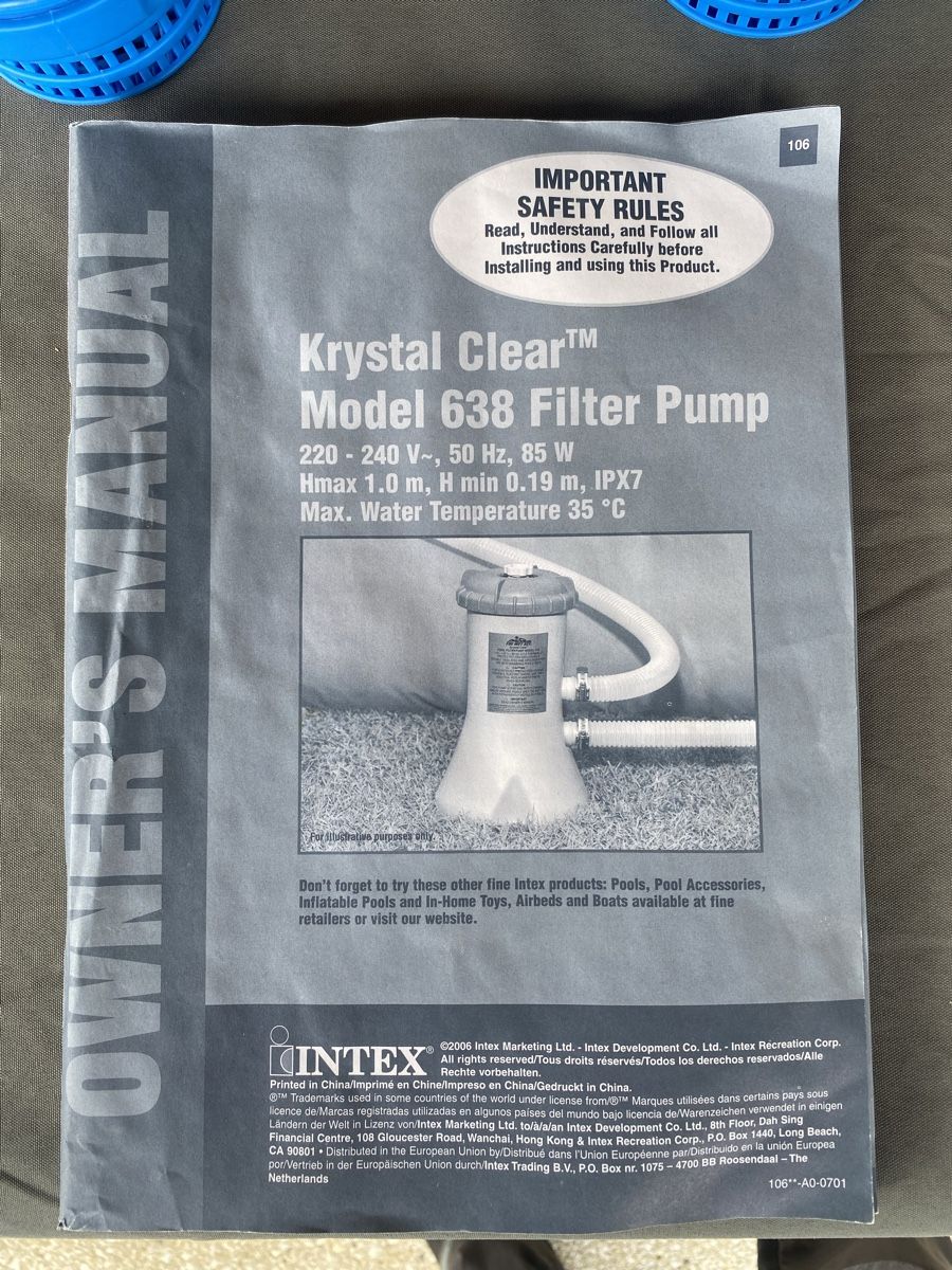 Intex Schwimmbad-Zubehör: Filterpumpe Intex 638 – Gebraucht aus Mümliswil von Muemliker 3
