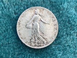 2 Francs 1902 Liberte Egalite Fraternite Silber Münze