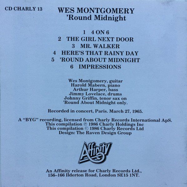 CD: Wes Montgomery 'ROUND MIDNIGHT CD – Usato da Kandergrund venduto da Sososo 1