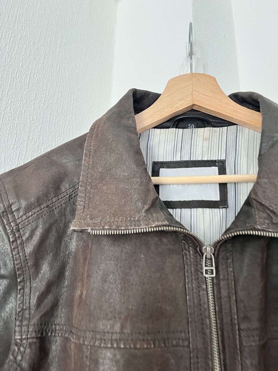 Maddison Giacche: Maddison Brown Leather Jacket Size 50  – Usato da Lausanne venduto da Danash 8