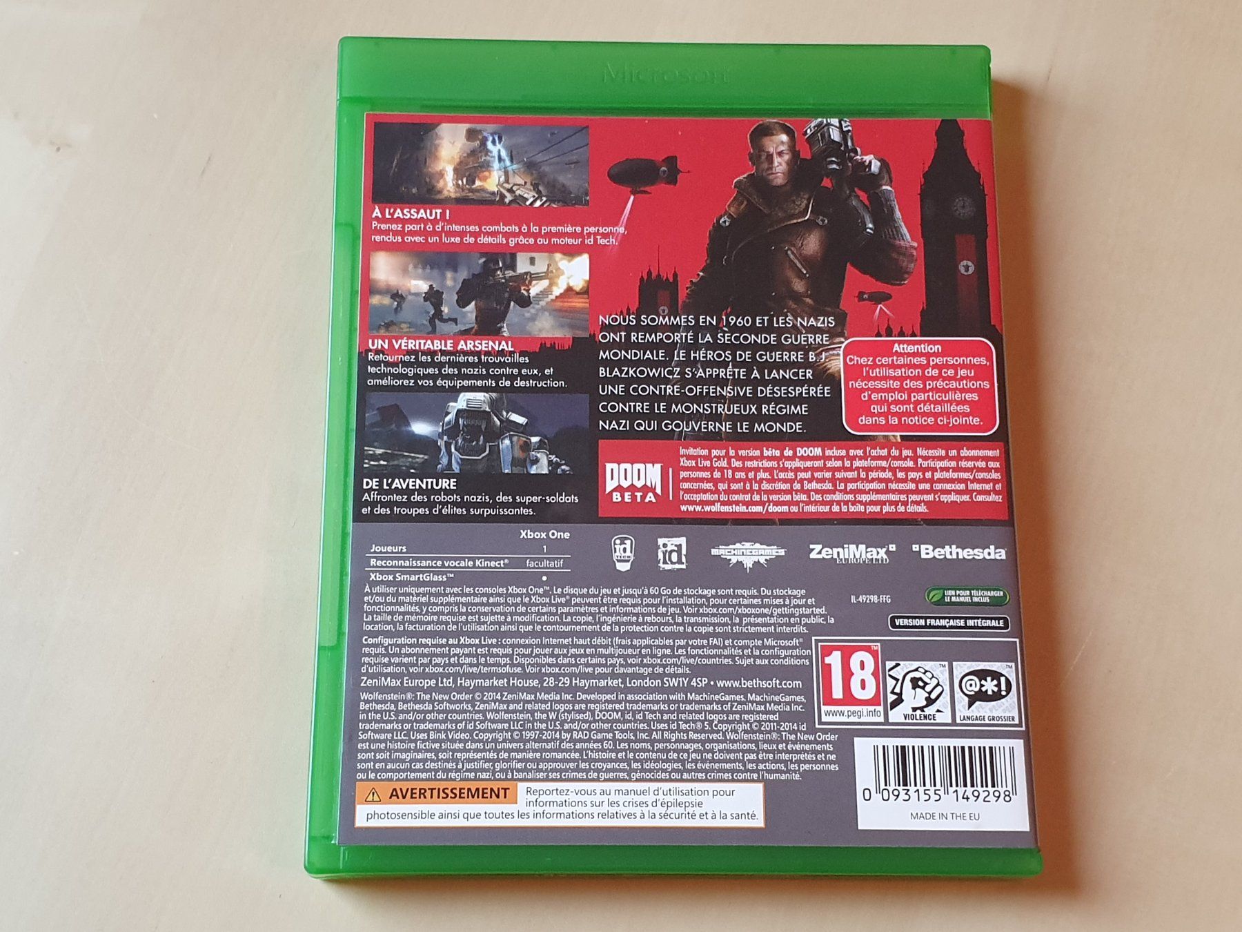 Microsoft Giochi: Wolfenstein The new Order FRA – Usato da Stansstad venduto da collectorsshop 1