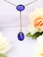 Sale! Antik Amethyst Anhänger  in ORIGINAL BOX 9ct Gold
