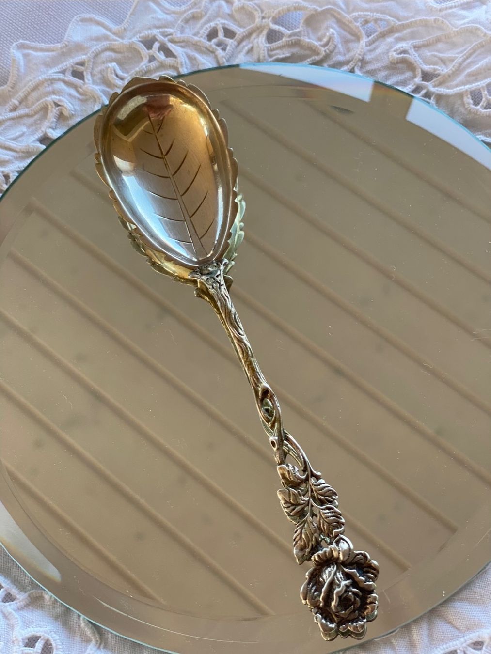 Löffel: Hildesheimer Rose Löffel - Silber 800 + MP – Gebraucht aus Zuchwil von Arche0