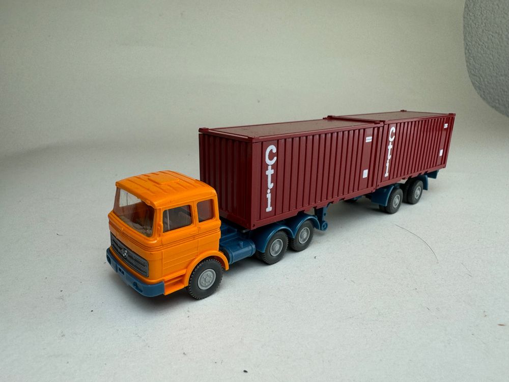 NOREV 1/43 – Mercedes LP 2228 Benne – Jaune Orangé – Miniature D'occasion En Boîte