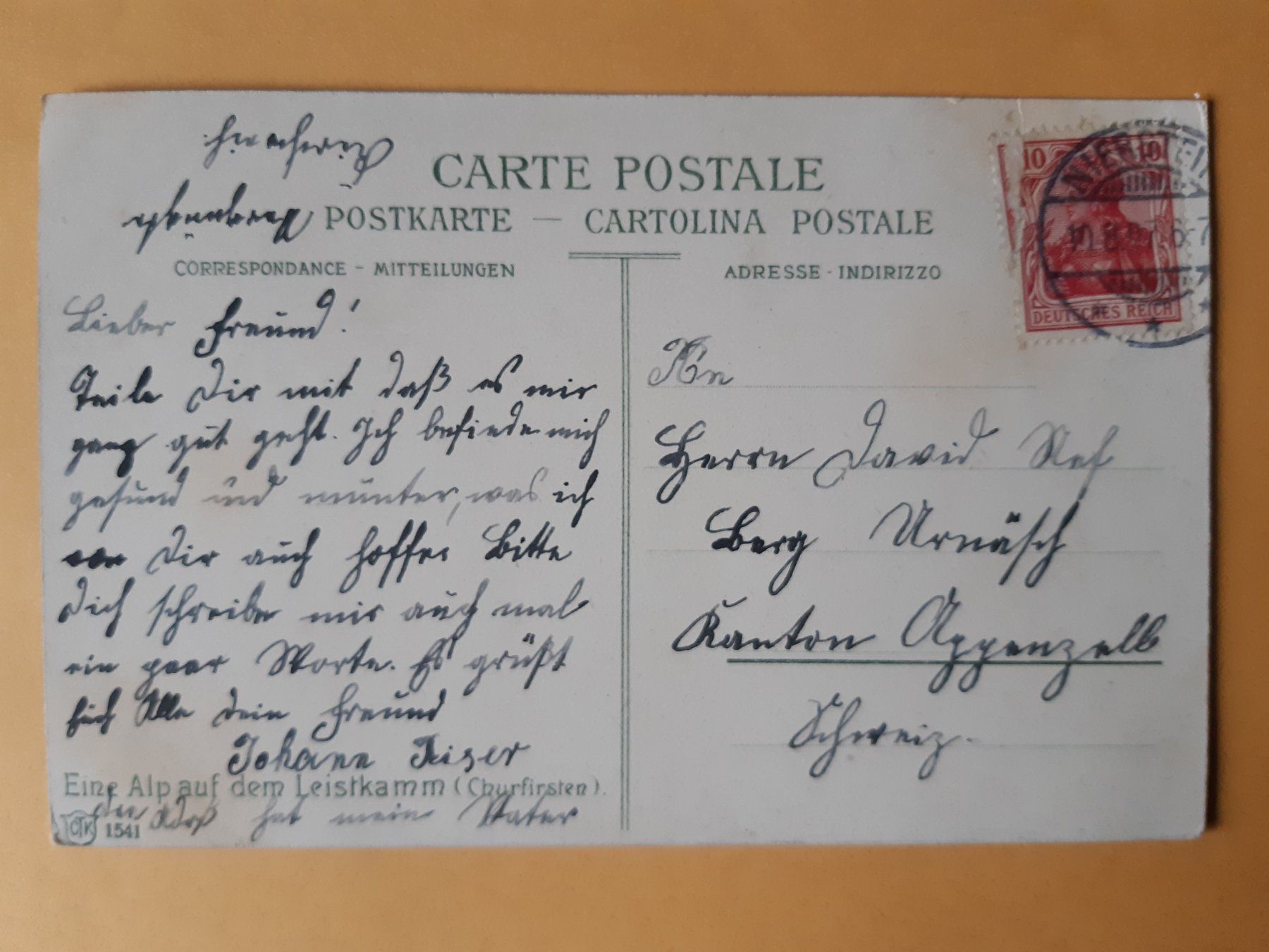 Cartes postales: Alte Ansichtskarte Leistkamm 1907 – D'occasion à Wattwil par yburgler 1