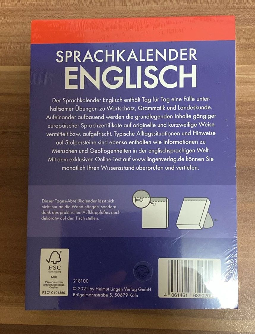 Calendari: Sprachkalender ENGLISCH 2022 – Nuovo e nell'imballaggio originale da Wagenhausen venduto da Svema 1