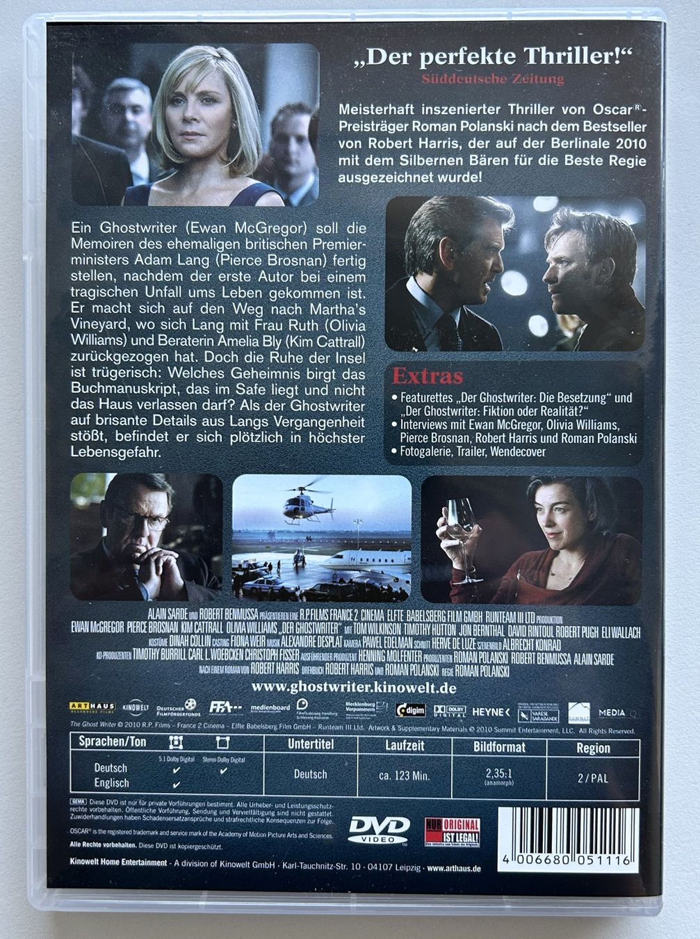 Alle DVDs: DVD "The Ghostwriter" - R. Polanski, P. Brosnan, E. McGregor – Gebraucht aus Basel von ren_boz 1