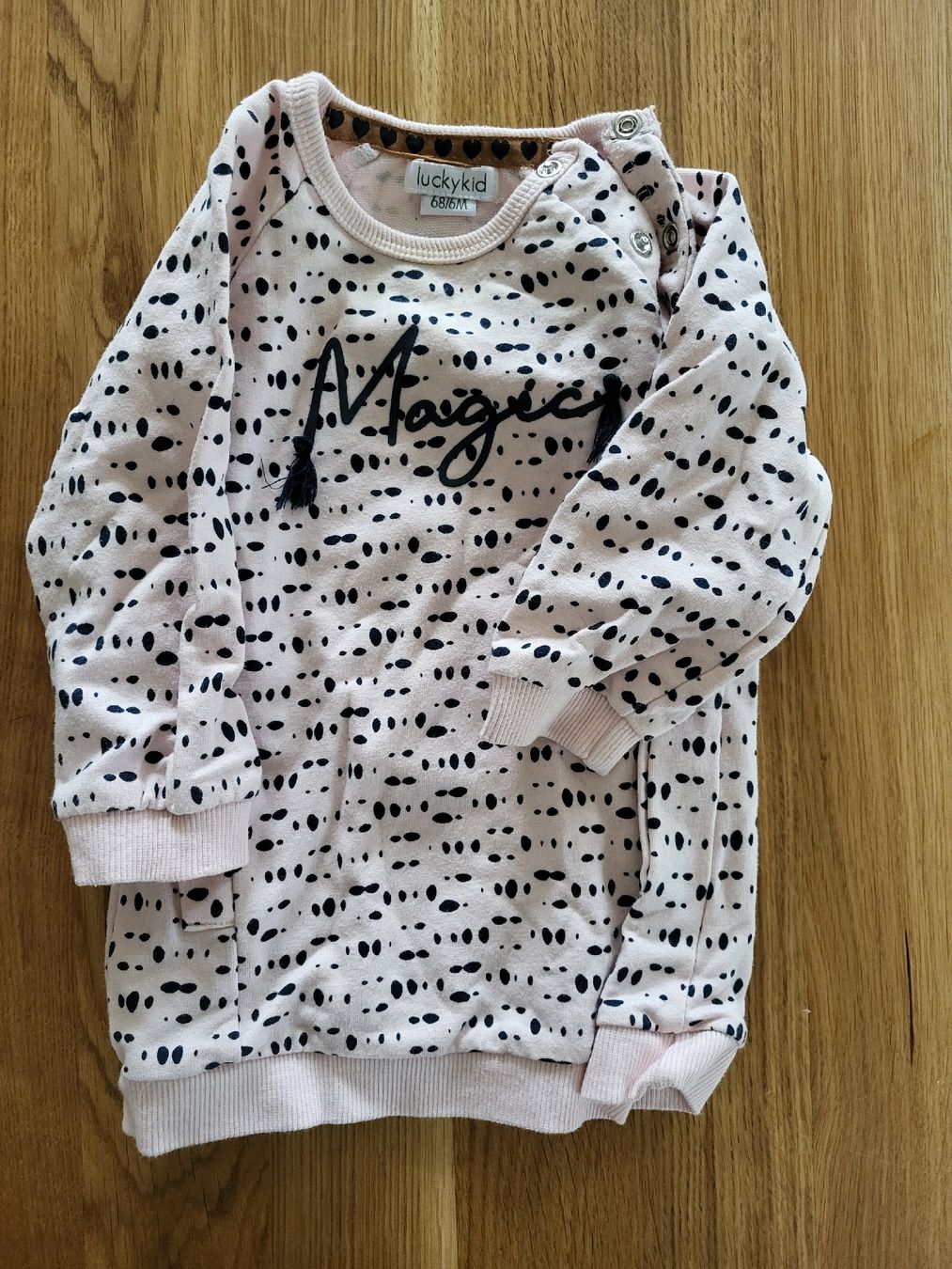 Maglioni & Felpe: Süsser Pulli Grösse 68, Lucky Kid, rosa mit Punkten – Usato da Biberist venduto da pingu_90