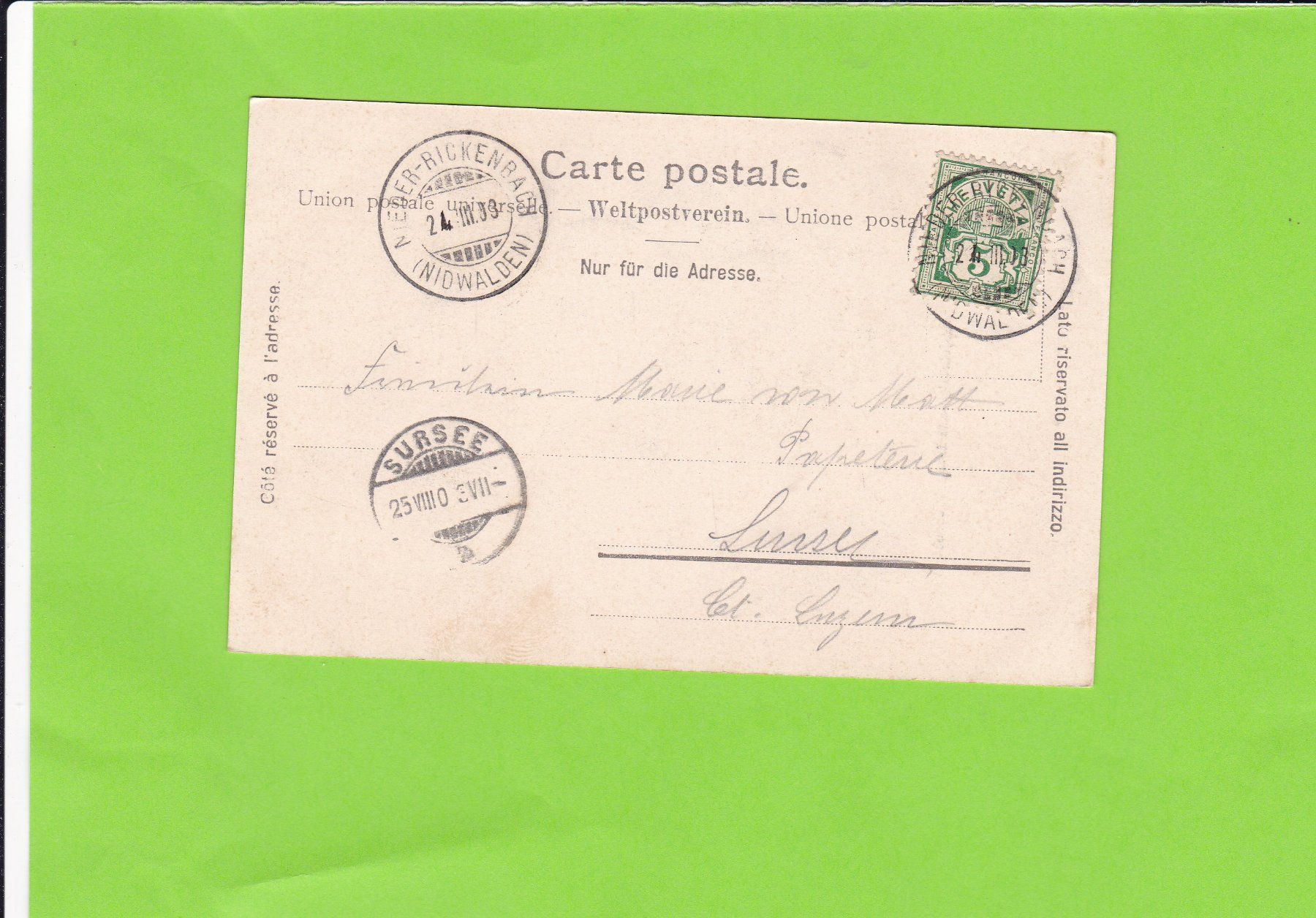 Cartoline postali: Inneres der Wallfahrtskirche Maria Rickenbach – Usato da St. Peterzell venduto da neckertal 1