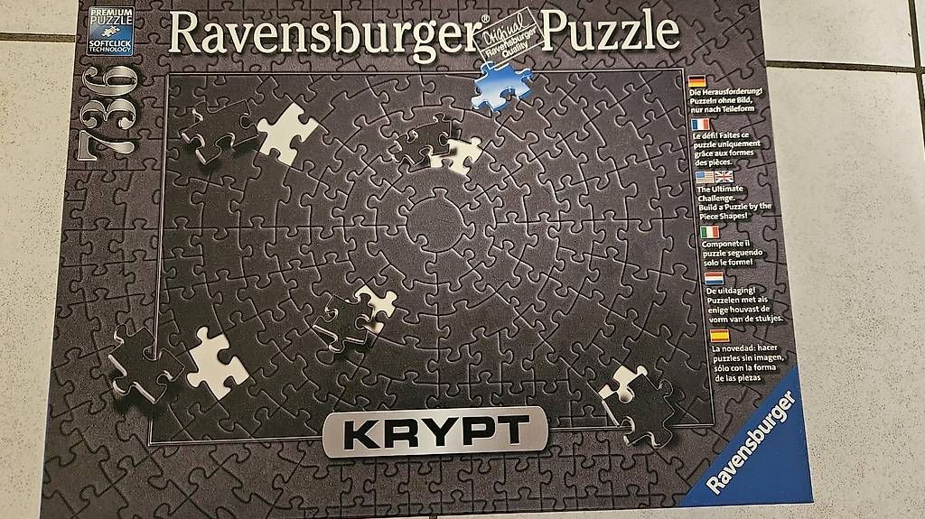 Puzzle: Puzzle RAVENSBURGER "Krypt" schwarz 736 Teile 70 x 50 cm – Usato da Knutwil venduto da beedle