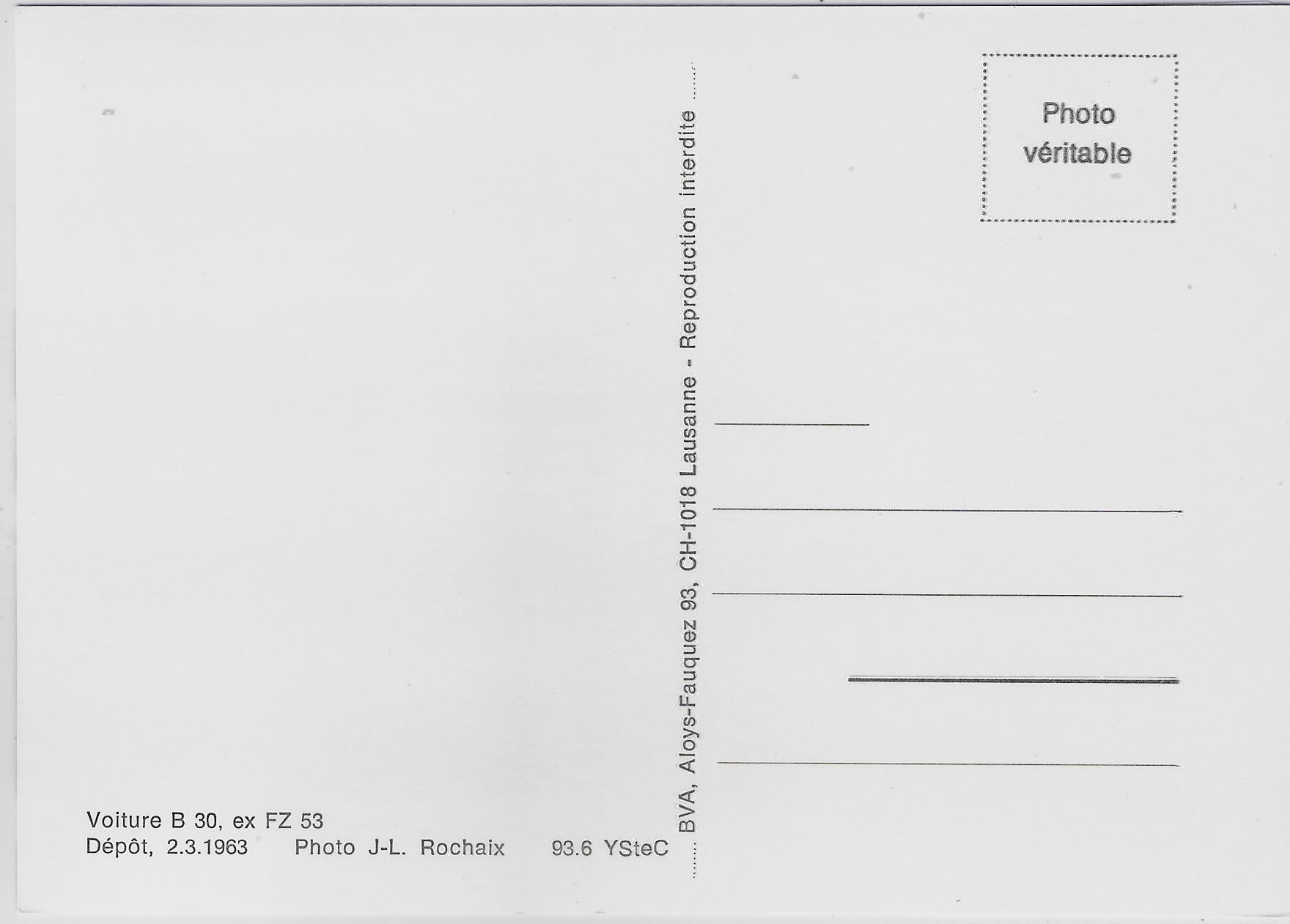 Cartoline postali: Chemin de fer d'Yverdon a Ste-Croix – Antico da Ettingen venduto da Kartenplanet 1
