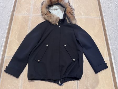 Tara Jarmon NWT coolste Jacke mit Echtpelz, 36-38 NP 680 Fr