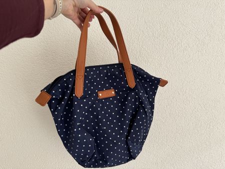 Tasche dunkelblau/weiss gepunktet