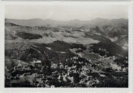 GR 219 Arosa aus 2300 m Höhe 1957 K-Stempel AROSA GF