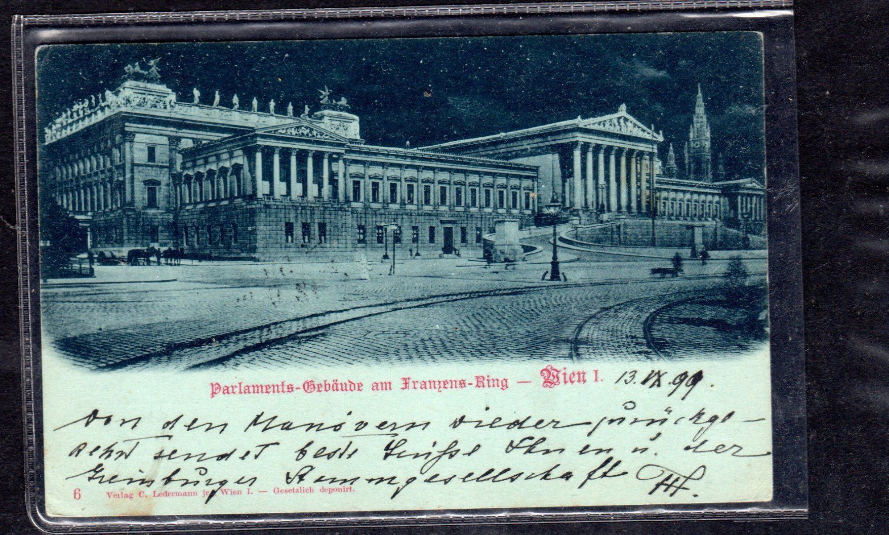 Cartes postales: Ansichtskarte Wien Parlamentsgebäude – D'occasion à Remetschwil par Hofiii