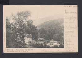 Sihlwald  ZH   :   alte Ansichtskarte mit Bahnhof 1904
